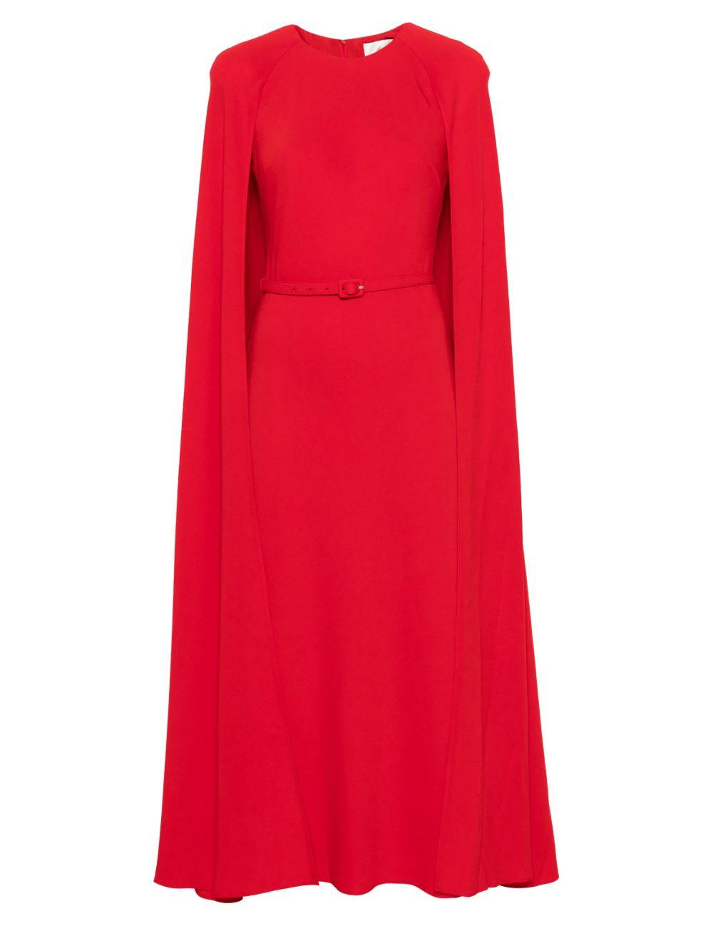Abito lungo con mantella  in rosso Roland mouret - donna 