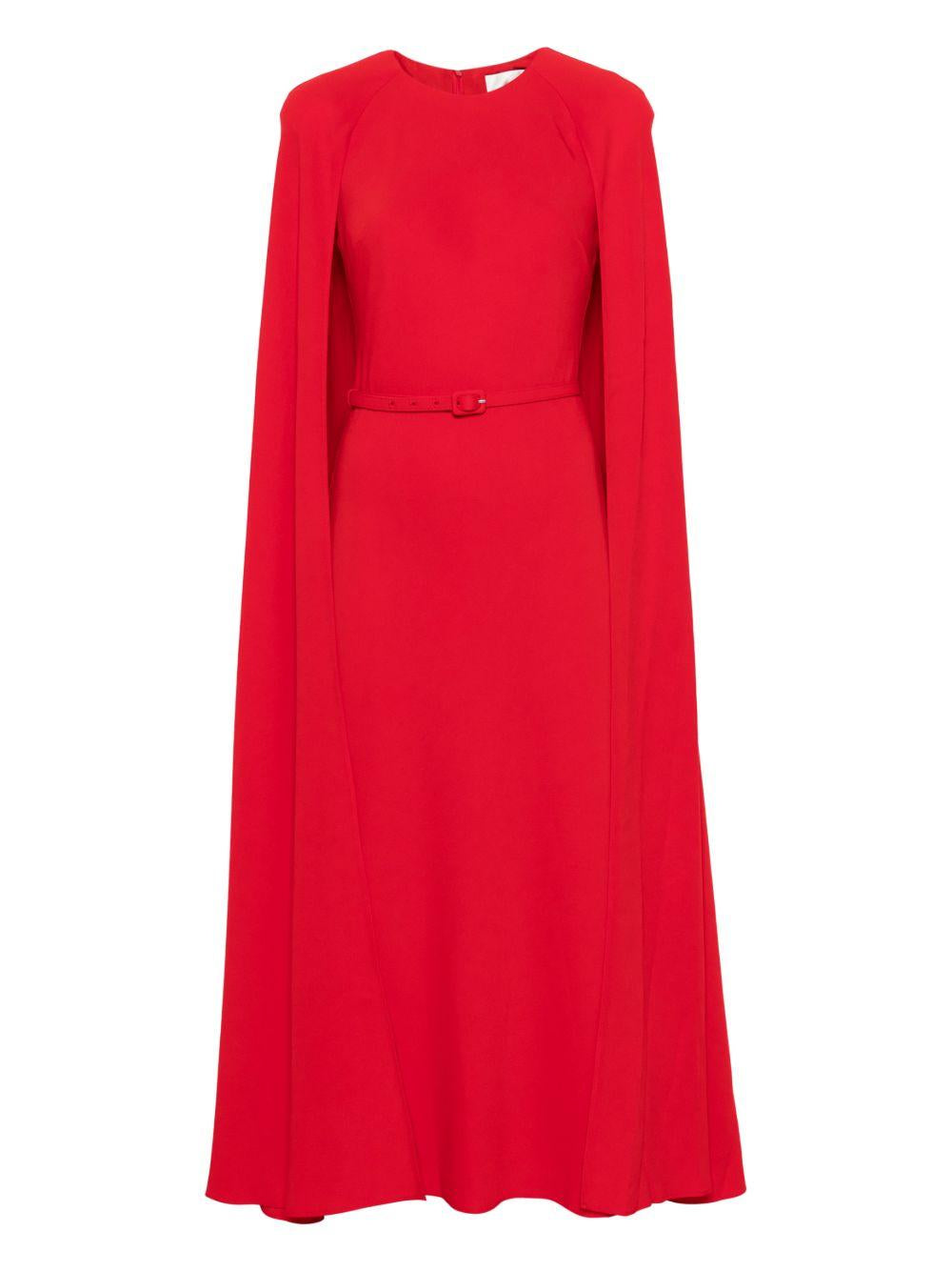 Abito lungo con mantella  in rosso Roland mouret - donna 