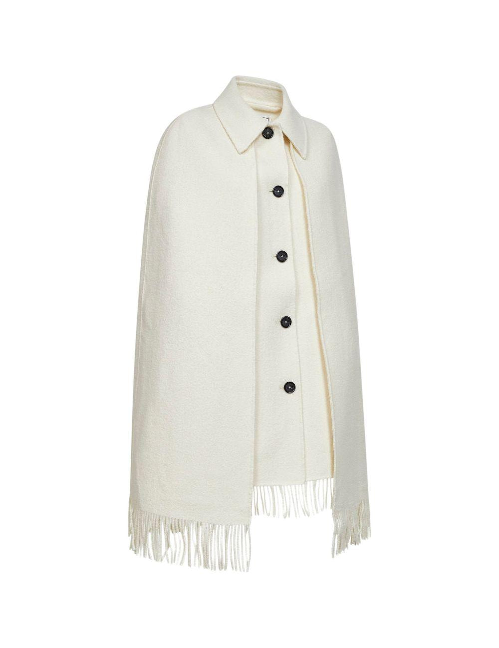 Cappotto co frange in bianco Toteme - donna 