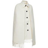 Cappotto co frange in bianco Toteme - donna 