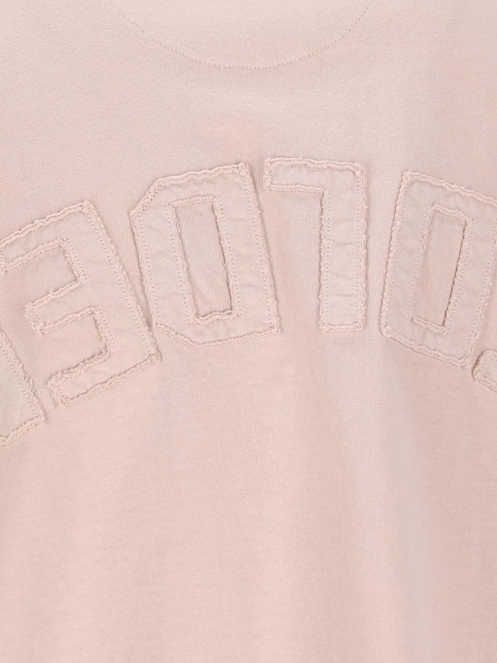 T-shirt con applicazione in beige Golden goose - donna 