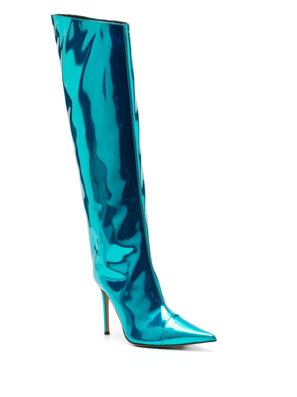 Stivali al ginocchio Alex 105mm in azzurro - donna 