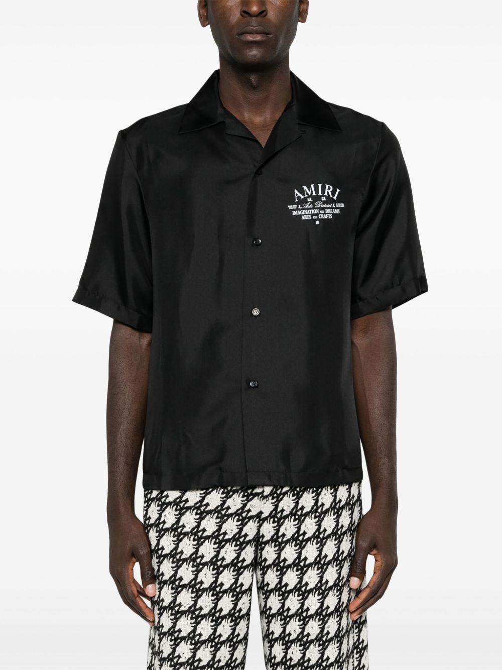 Camicia a maniche corte in nero 