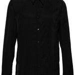 Camicia satinata a maniche lunghe in nero Sapio - uomo 