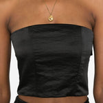 Top corto in nero Forte forte - donna 