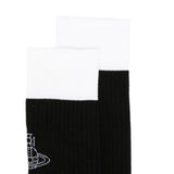 Calzini con logo in bianco e nero 