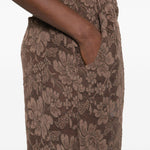 Pantaloni affusolati in pizzo in marrone Rowen rose - donna 