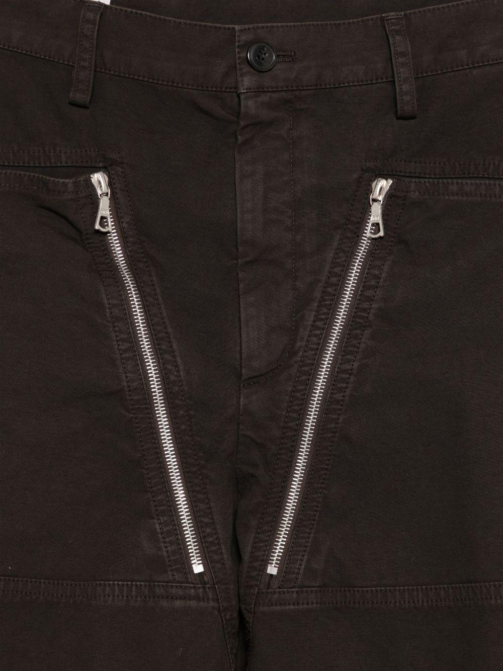Pantaloni pexior con zip in marrone Dries van noten - uomo 