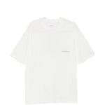 T-shirt con stampa del logo in bianco Oamc peacemaker - uomo 