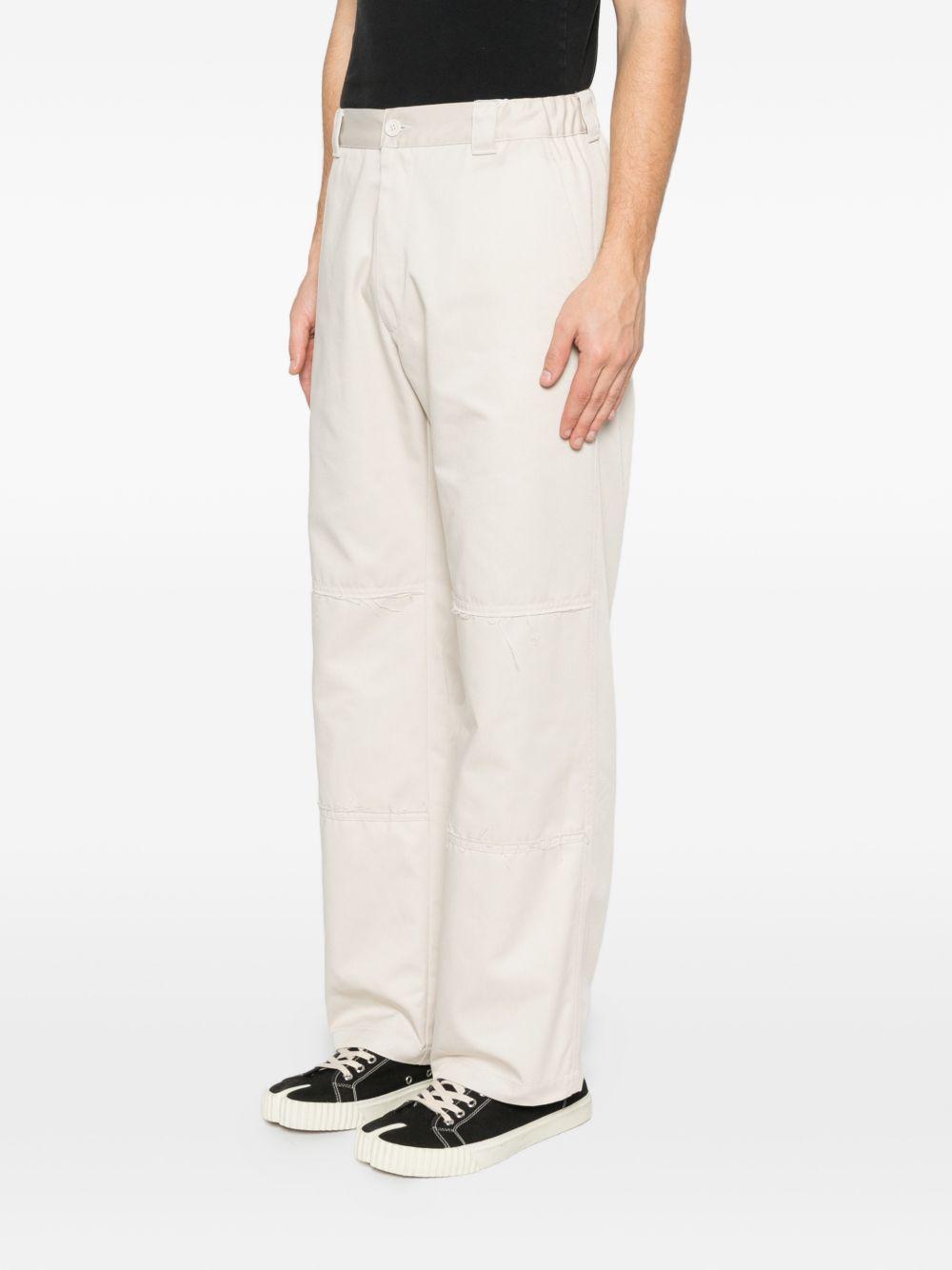 Pantaloni con cuciture a contrasto in avorio MM6 Maison Margiela - uomo 