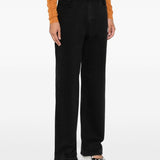 Jeans dritti con 5 tasche in nero Self-portrait - donna 