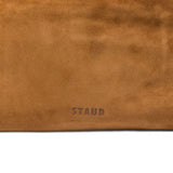 Borsa a spalla wally in pelle scamosciata in marrone Staud - donna 