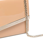 Clutch in pelle lucida emmie in beige Jimmy choo - donna 