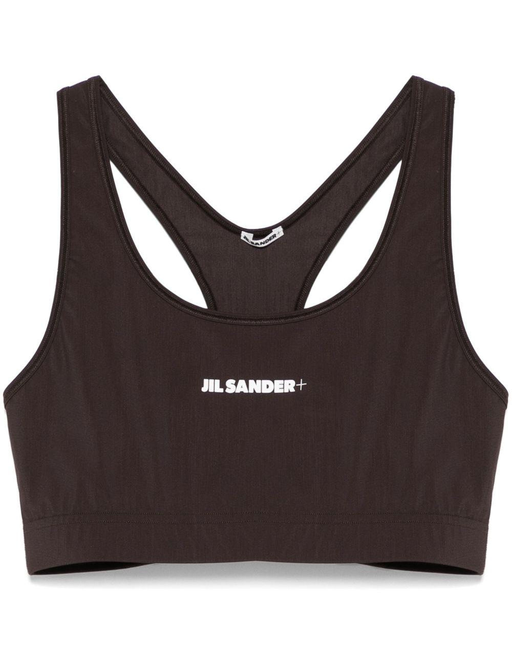 Reggiseno sportivo con logo in marrone Jil Sander - donna 