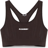 Reggiseno sportivo con logo in marrone Jil Sander - donna 