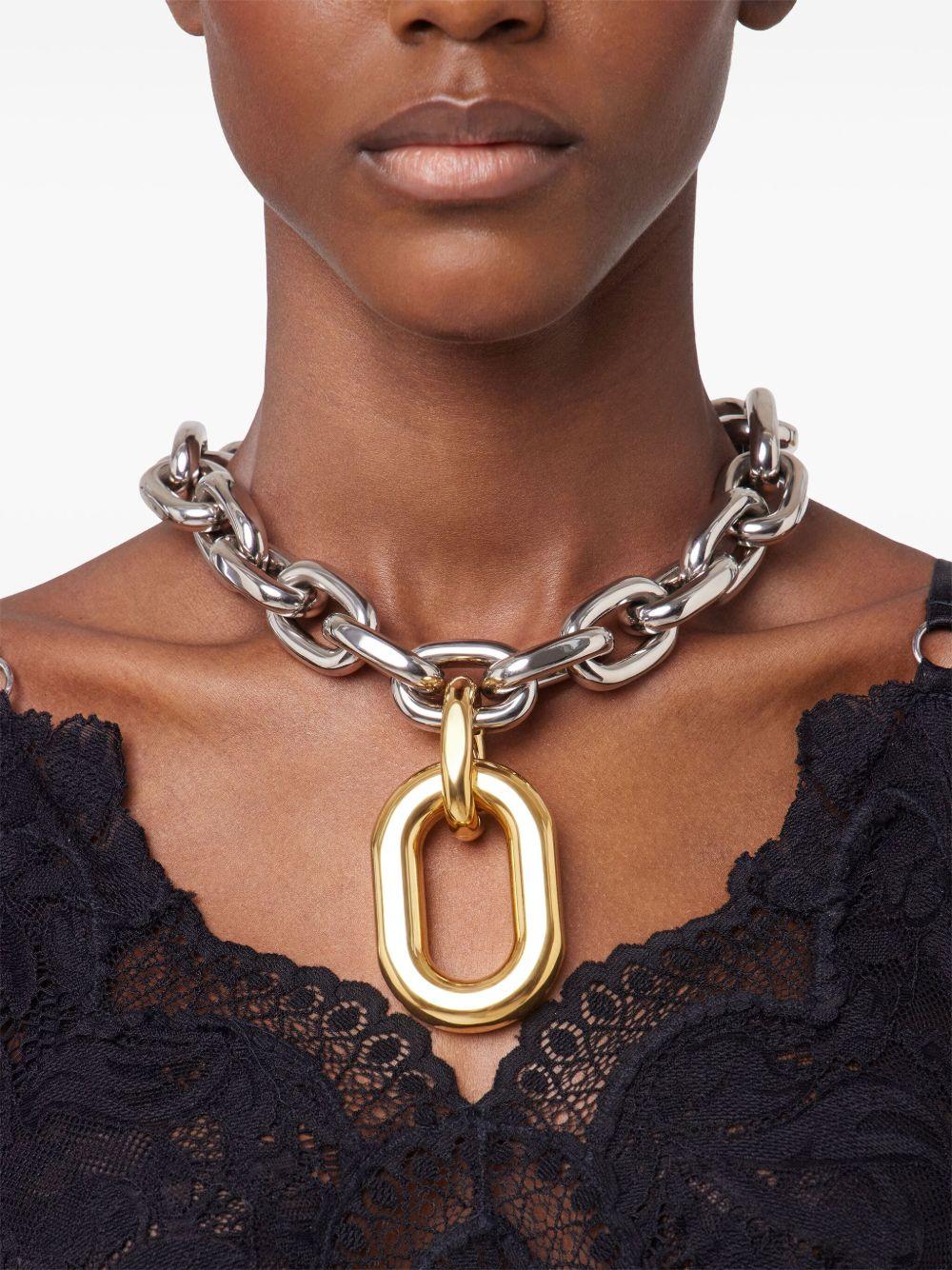 Collana XL a catena in oro e argento Rabanne - donna 