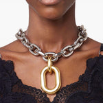 Collana XL a catena in oro e argento Rabanne - donna 