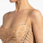 Top corto Rebellion con perline in beige Zimmermann - donna 