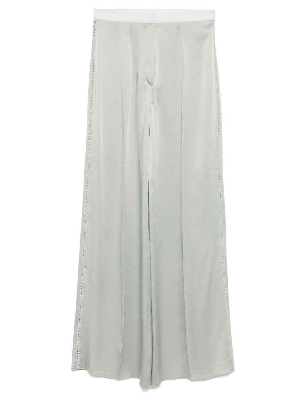 Pantaloni dritti con finitura satinata in grigio chiaro Forte Forte - donna 