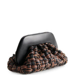 Borsa bios con design intrecciato in marrone Themoirè - donna 