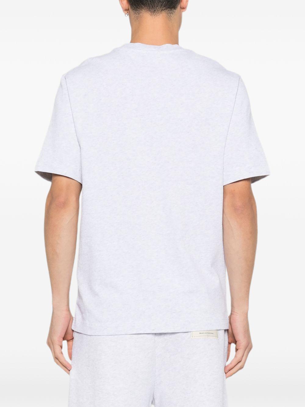 T-shirt con logo e toppa in gros grain in grigio Jacquemus - uomo 