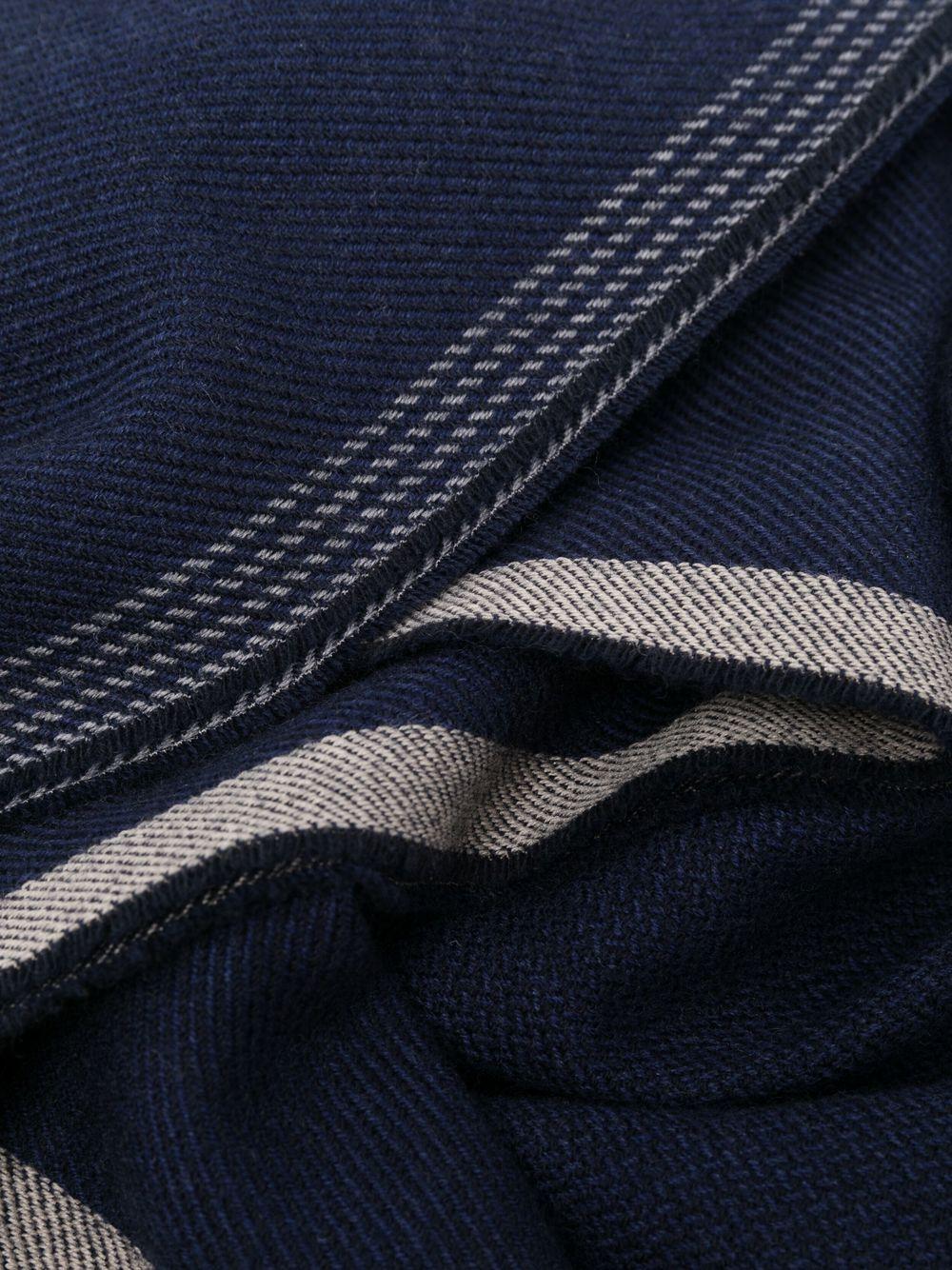 Sciarpa con frange in blu Brunello cucinelli - uomo 