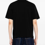 T-shirt a maniche corte in nero Yohji yamamoto - uomo 