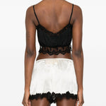 Top con rifinitura in pizzo in nero Simone rocha - donna 