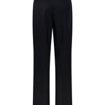 Pantaloni dritti con pieghe in nero Victoria beckham - donna 