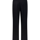Pantaloni dritti con pieghe in nero Victoria beckham - donna 