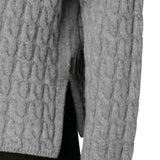 Maglione polo a trecce in grigio Ami paris - unisex 
