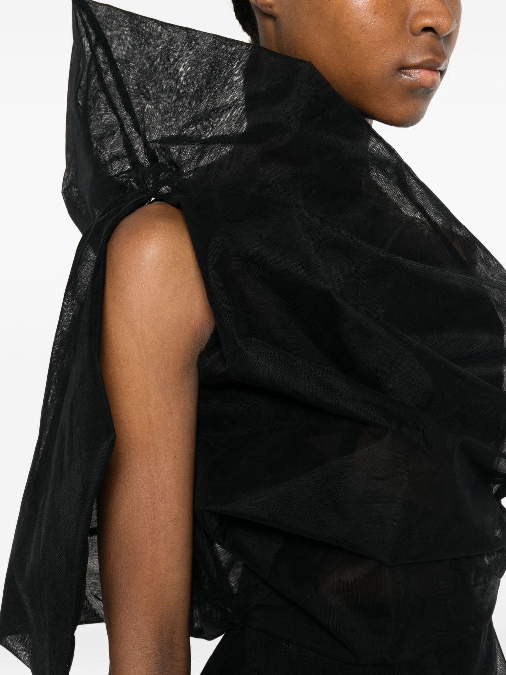 Top drappeggiato asmmetrico in nero Rick owens - donna 