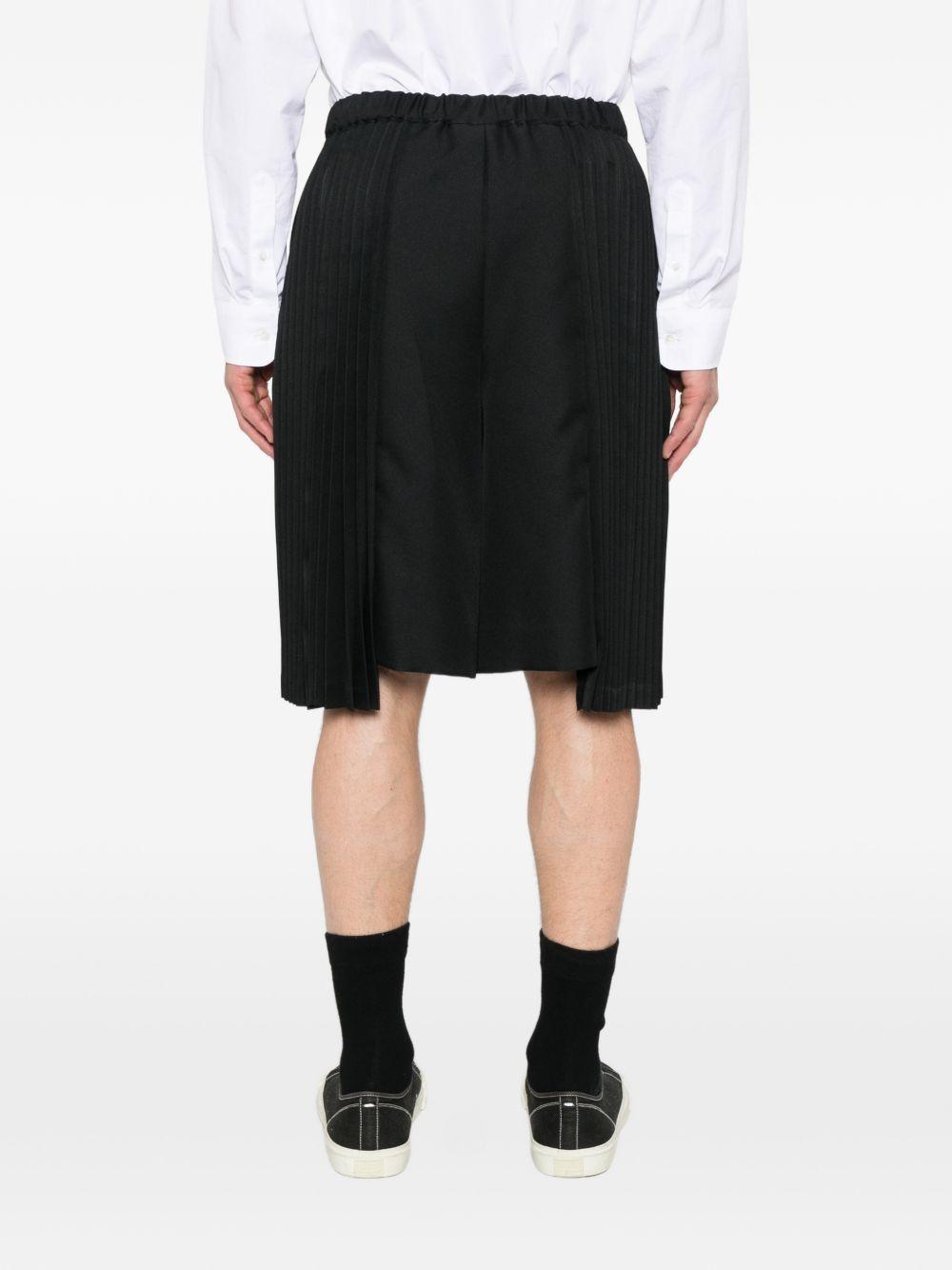 Bermuda con bettaglio plissettato in nero Comme Des Garçons Black - unisex 