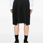 Bermuda con bettaglio plissettato in nero Comme Des Garçons Black - unisex 