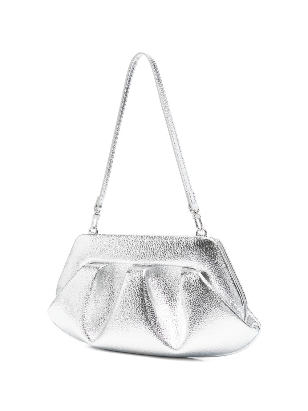 Clutch bios baguette in argento Themoirè - donna 