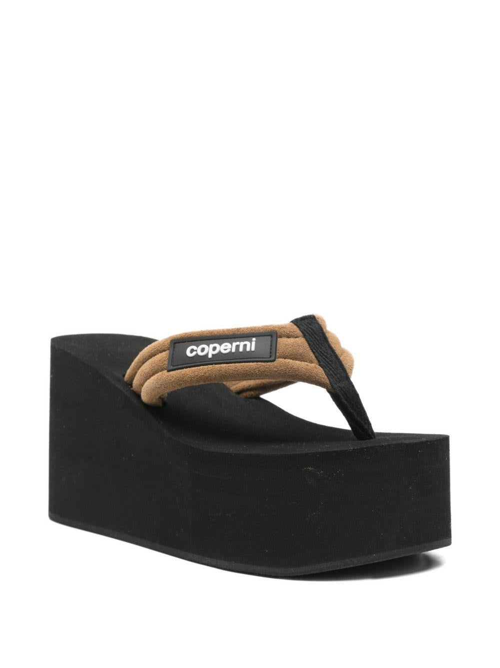 Sandali con applicazione in nero e marrone Coperni - donna 
