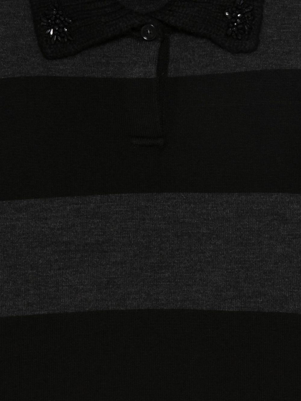 Polo a righe in nero Simone Rocha - donna 