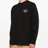 T-shirt a maniche lunghe con logo in nero Kenzo - uomo 