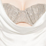 ABITO LUNGO CON BRALETTE GIOIELLO IN BIANCO GIUSEPPE DI MORABITO - donna 