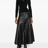 Maglione con scollo a v e targa con logo in nero Alexander wang - donna 