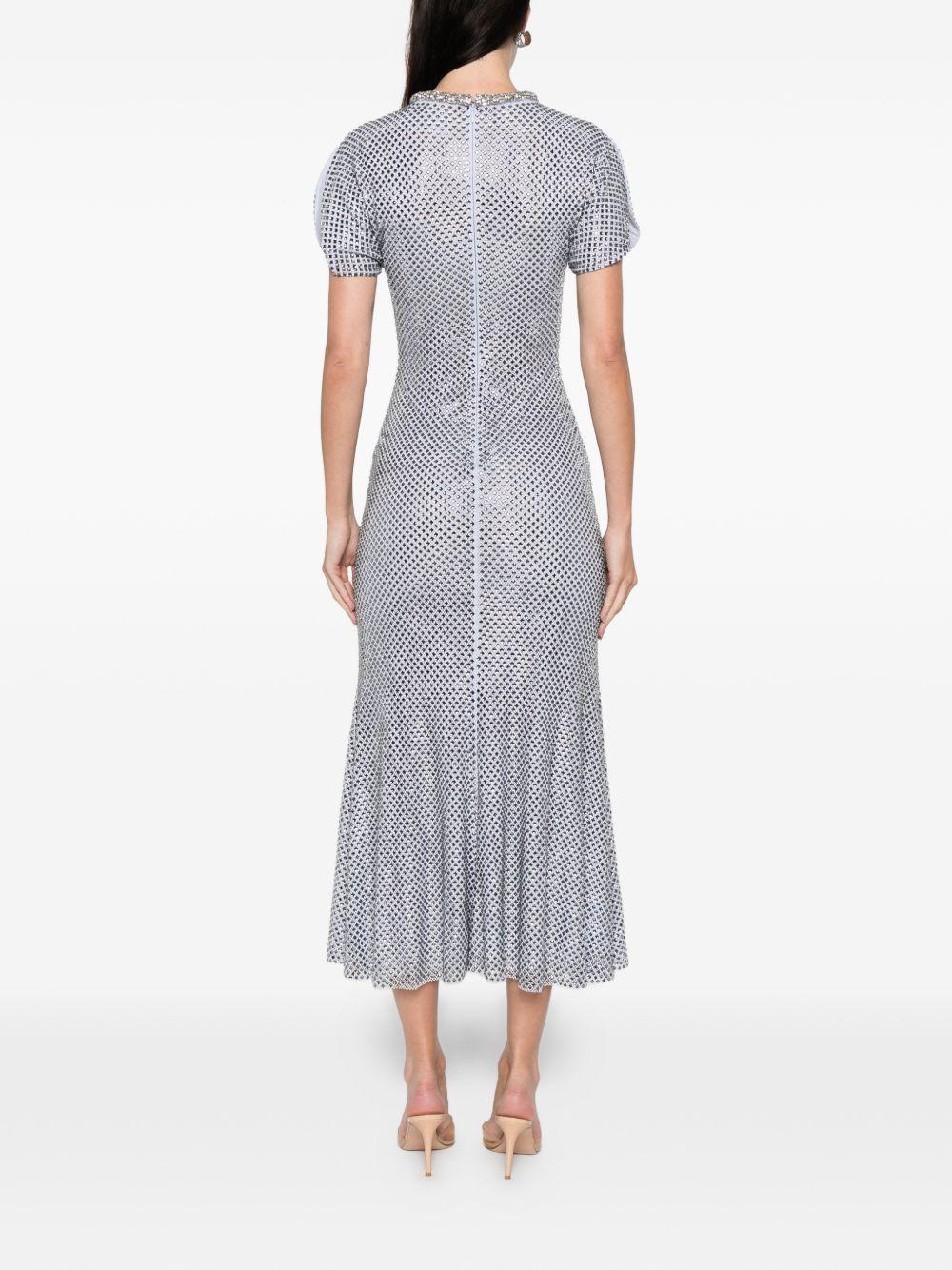 Abito midi con strass in azzurro Self-Portrait - donna 