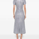 Abito midi con strass in azzurro Self-Portrait - donna 