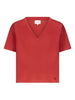 Faaa Lds V-neck T-shirt in Loulou de saison red - women