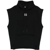 Felpa con cappuccio mini logo in nero 44 label group - uomo 