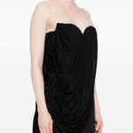 Top senza spalline drappeggiato in nero Giuseppe di morabito - donna 