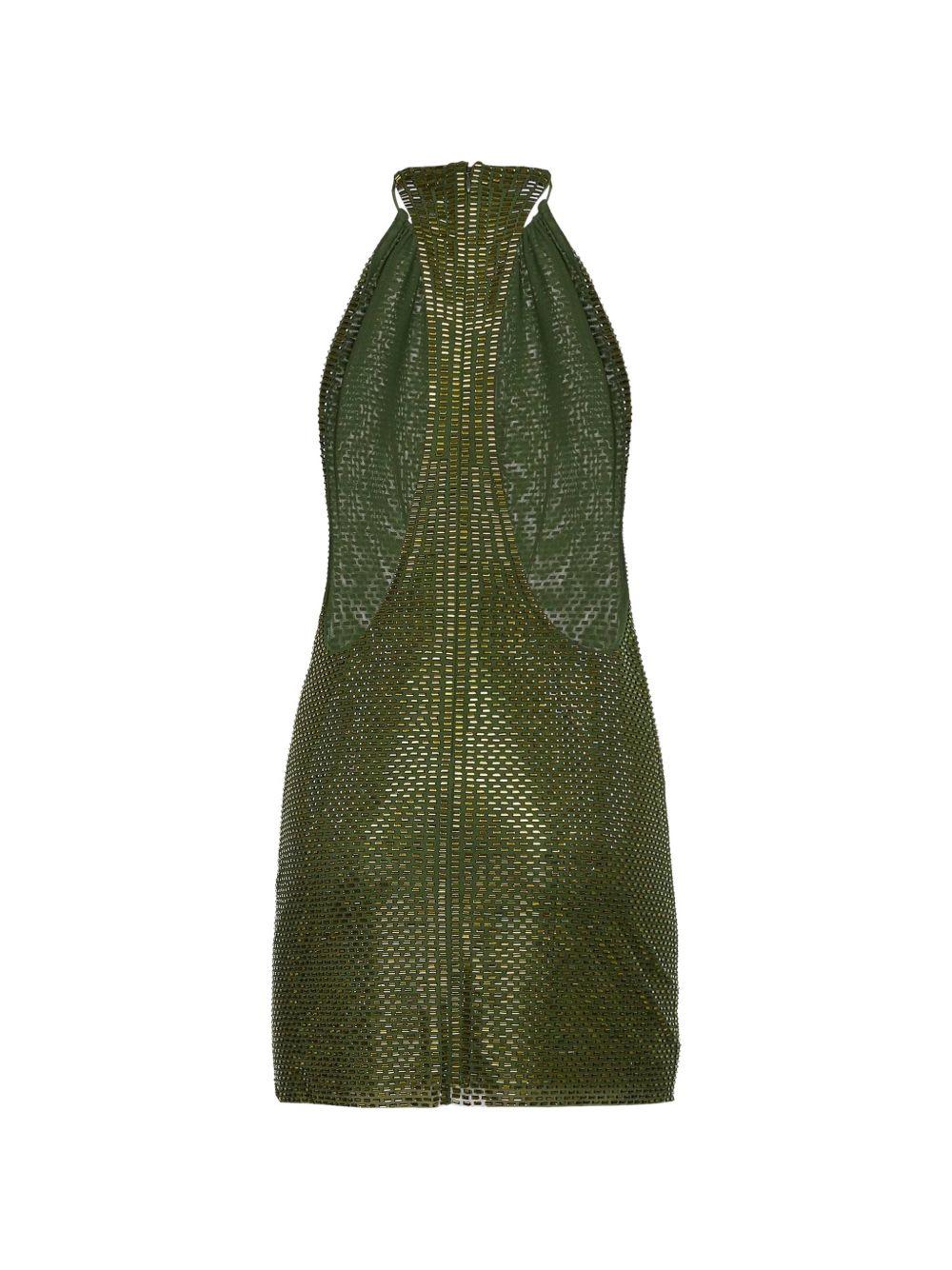 Abito corto olive in verde oliva Self-Portrait - donna 