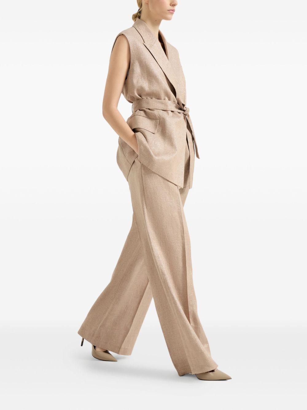 Pantaloni con dettaglio Monili in beige Brunello cucinelli - donna 