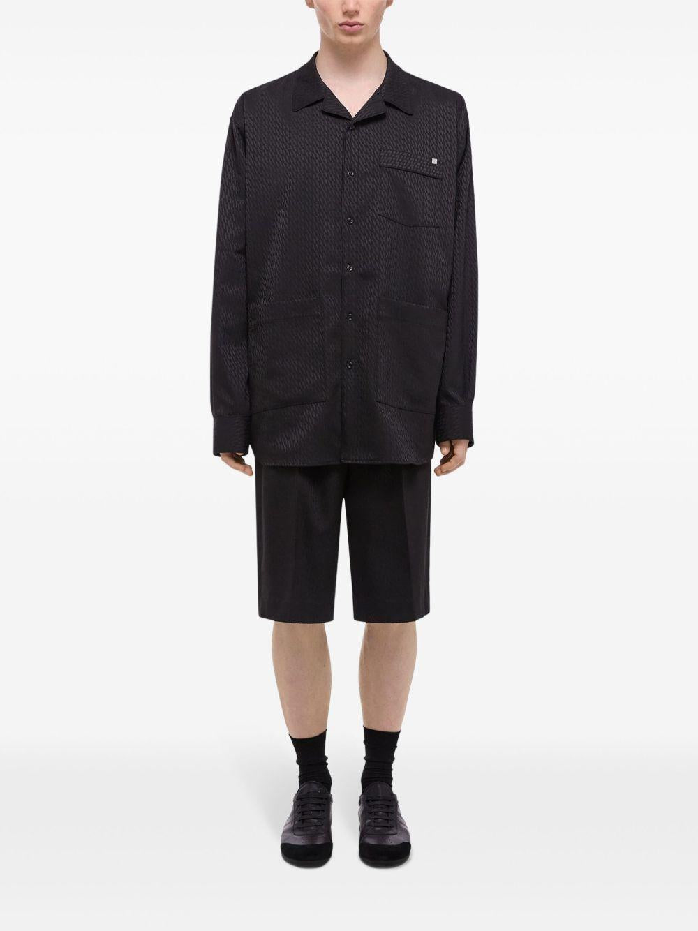 Camicia con stampa geometrica in nero Helmut lang - uomo 
