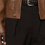 Pantaloni plissé  in marrone Caruso - uomo 