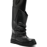 Stivali alti al ginocchio in pelle walk 35mm in nero The attico - donna 